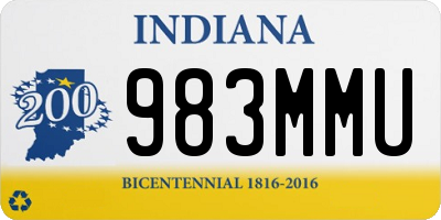 IN license plate 983MMU