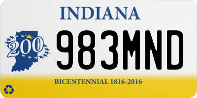 IN license plate 983MND