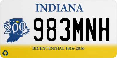 IN license plate 983MNH