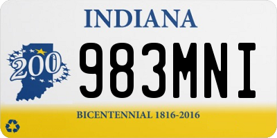 IN license plate 983MNI