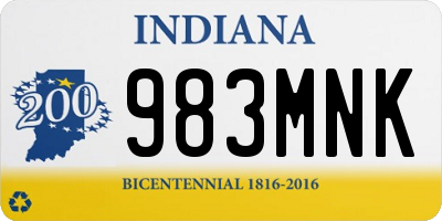 IN license plate 983MNK