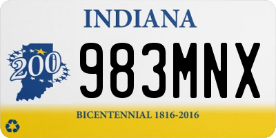IN license plate 983MNX