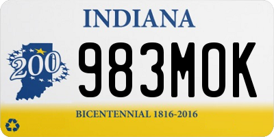 IN license plate 983MOK