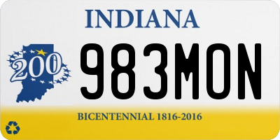 IN license plate 983MON