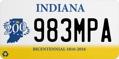 IN license plate 983MPA