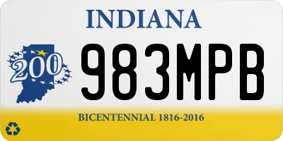 IN license plate 983MPB