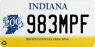 IN license plate 983MPF