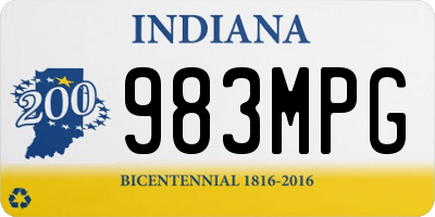 IN license plate 983MPG