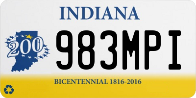 IN license plate 983MPI