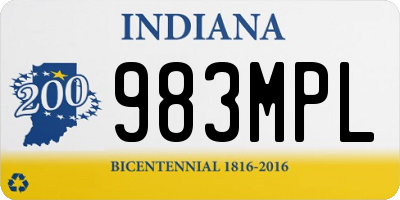 IN license plate 983MPL