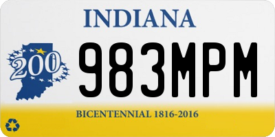 IN license plate 983MPM