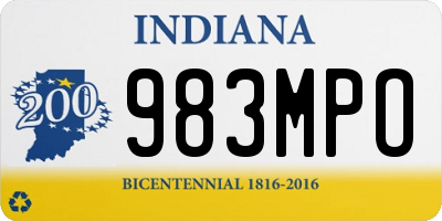 IN license plate 983MPO