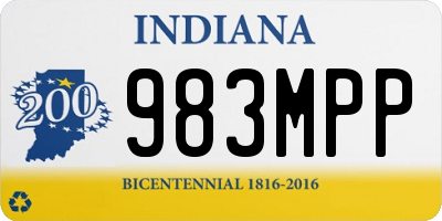 IN license plate 983MPP