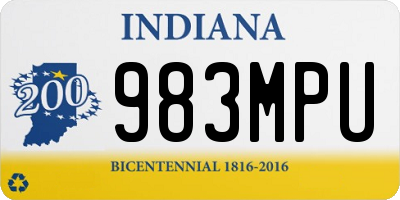 IN license plate 983MPU