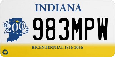 IN license plate 983MPW