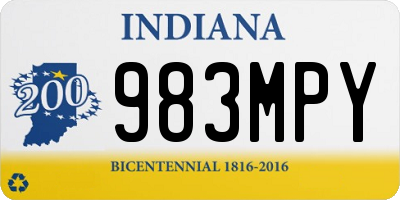 IN license plate 983MPY