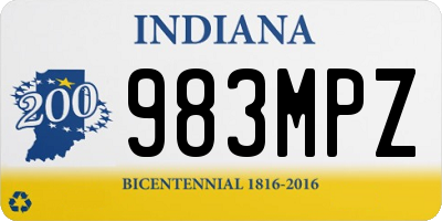 IN license plate 983MPZ