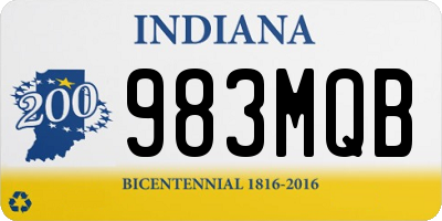 IN license plate 983MQB