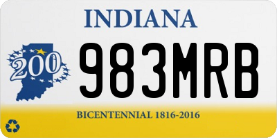 IN license plate 983MRB