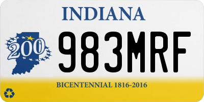 IN license plate 983MRF