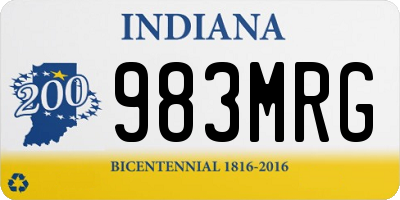 IN license plate 983MRG