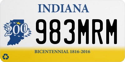 IN license plate 983MRM