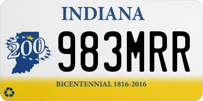 IN license plate 983MRR