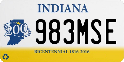 IN license plate 983MSE