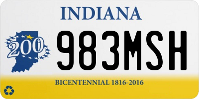 IN license plate 983MSH