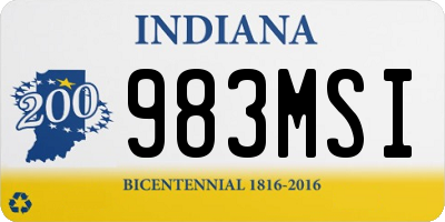 IN license plate 983MSI