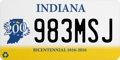 IN license plate 983MSJ