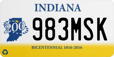 IN license plate 983MSK