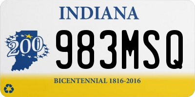 IN license plate 983MSQ