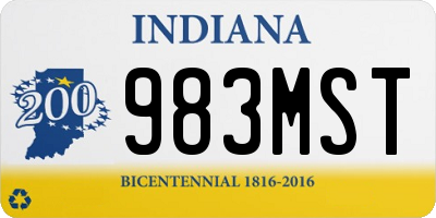 IN license plate 983MST