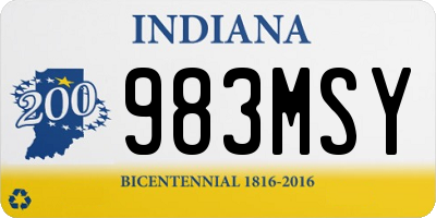 IN license plate 983MSY