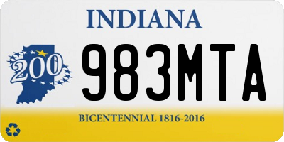 IN license plate 983MTA