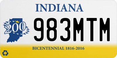 IN license plate 983MTM