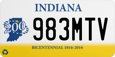 IN license plate 983MTV