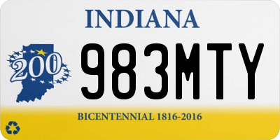 IN license plate 983MTY