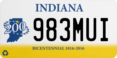 IN license plate 983MUI