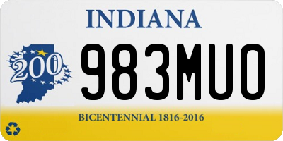 IN license plate 983MUO