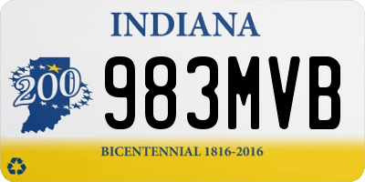 IN license plate 983MVB