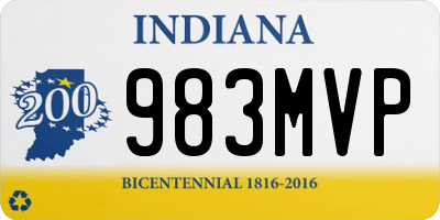 IN license plate 983MVP
