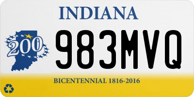 IN license plate 983MVQ