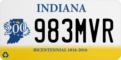 IN license plate 983MVR