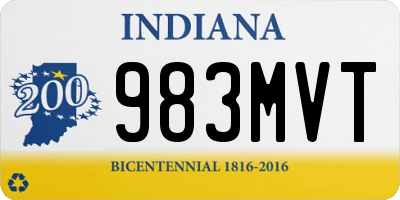 IN license plate 983MVT