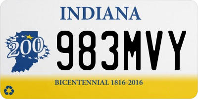 IN license plate 983MVY