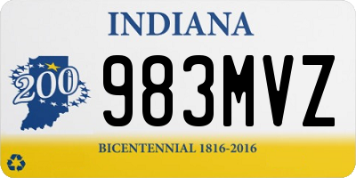 IN license plate 983MVZ