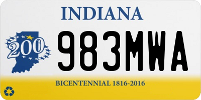 IN license plate 983MWA
