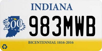 IN license plate 983MWB